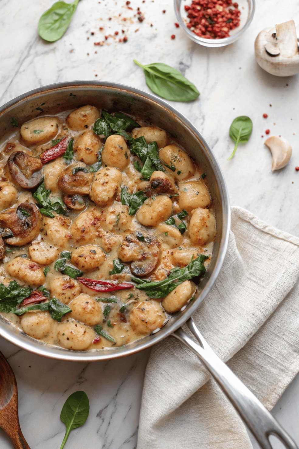 Creamy Spinach and Mushroom Gnocchi 11 Creamy Spinach and Mushroom Gnocchi