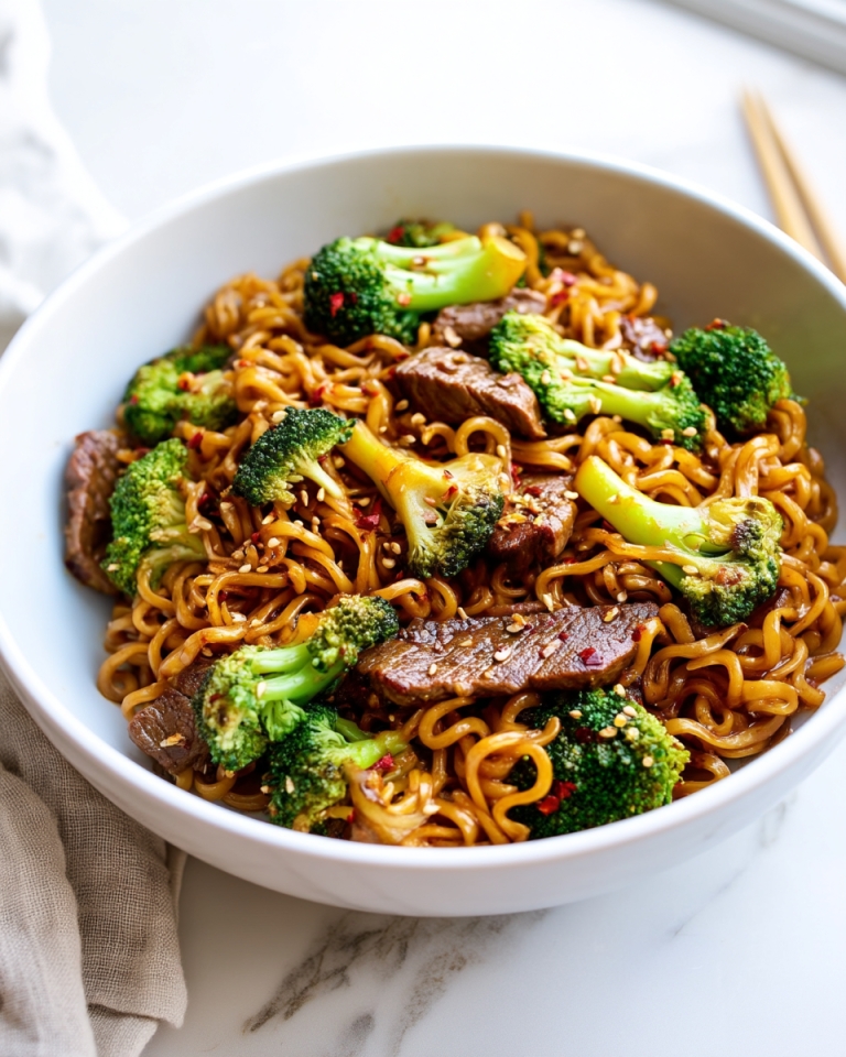 Beef and Broccoli Ramen Stir Fry