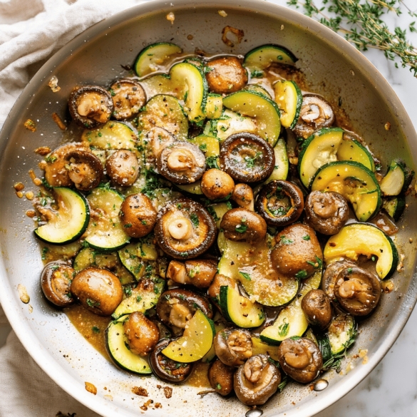 Skillet Zucchini and Mushrooms