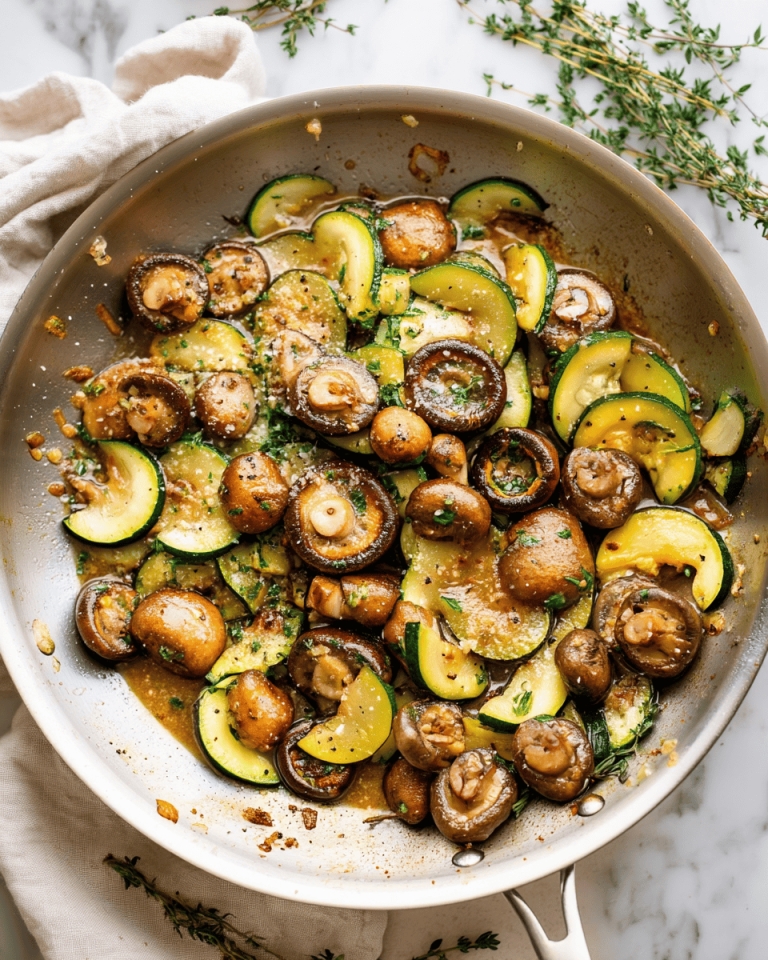 Skillet Zucchini and Mushrooms