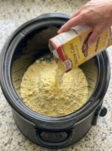 5-Ingredient Slow Cooker Lemon Lush with Yellow Cake Mix