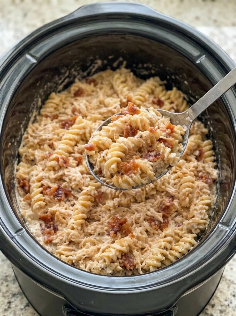 Slow Cooker Amish Bacon Chicken Pasta 6 Slow Cooker Amish Bacon Chicken Pasta