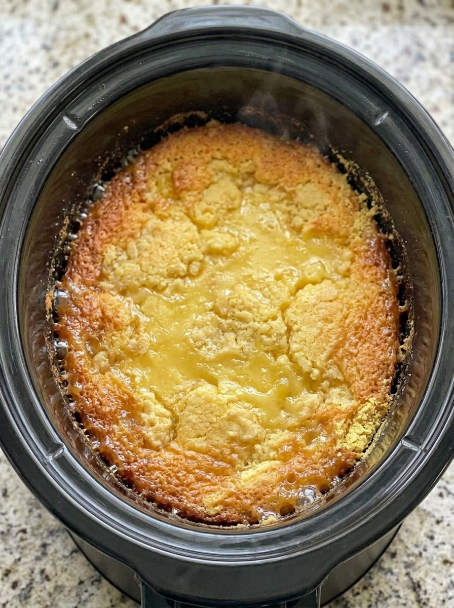 5-Ingredient Slow Cooker Lemon Lush with Yellow Cake Mix 8 5-Ingredient Slow Cooker Lemon Lush with Yellow Cake Mix