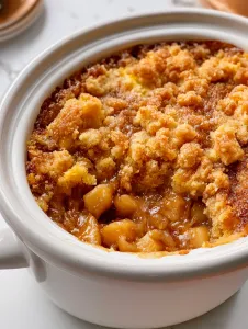 4-Ingredient Slow Cooker Caramel Apple Dump Cake