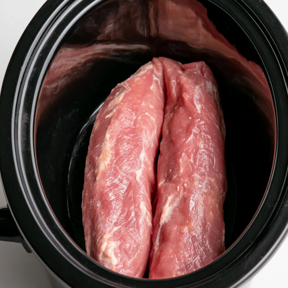 4-Ingredient Slow Cooker Savory Pork Tenderloin