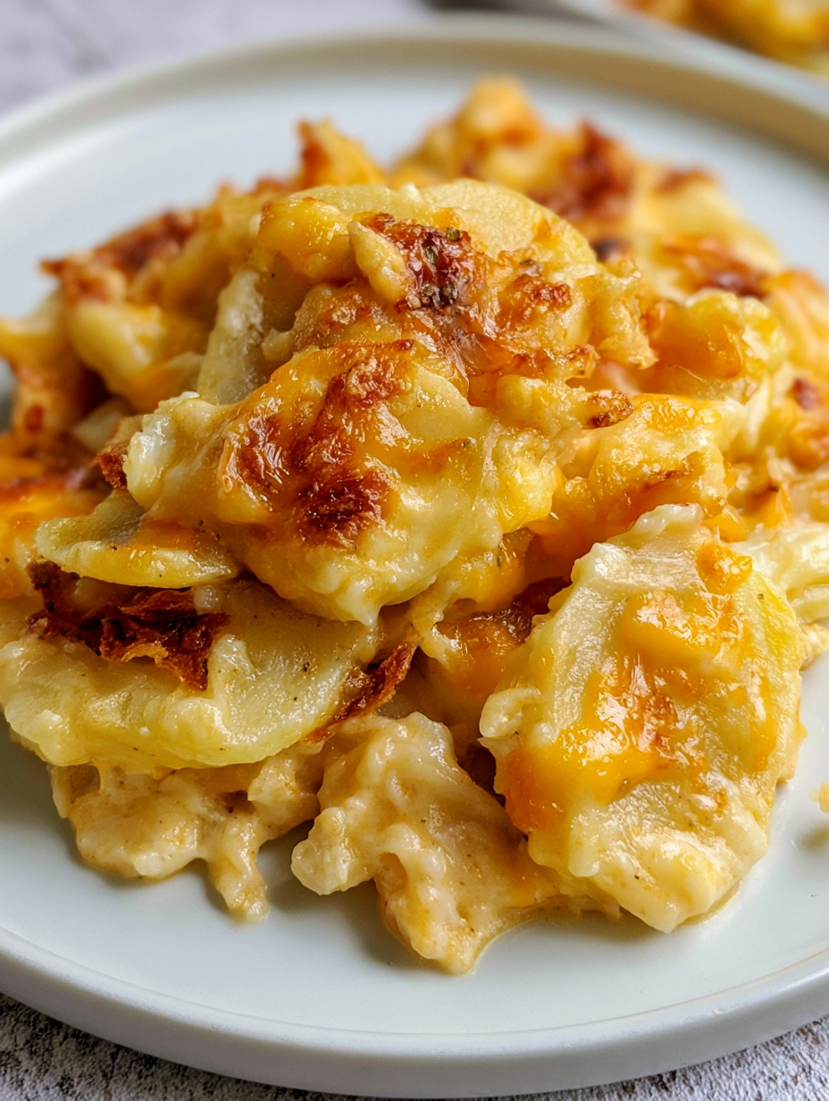 5-Ingredient Slow Cooker Layered Cheesy Potatoes 5 5-Ingredient Slow Cooker Layered Cheesy Potatoes