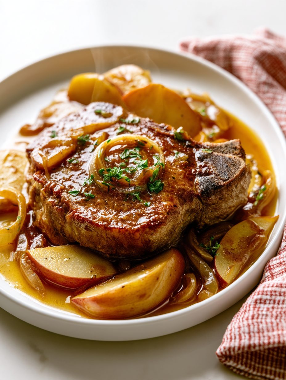 Slow Cooker Apple Brown Sugar Pork Chops 5 Slow Cooker Apple Brown Sugar Pork Chops