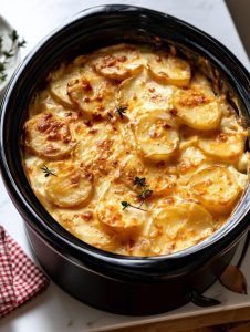 4-Ingredient Slow Cooker Mother’s Day Scalloped Potato Casserole 9 Slow Cooker Cheesy Chicken and Broccoli