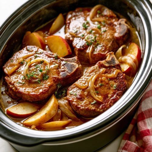 Slow Cooker Apple Brown Sugar Pork Chops 6 Slow Cooker Apple Brown Sugar Pork Chops
