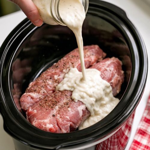 Slow Cooker Creamy Garlic Pork Tenderloin 6 Slow Cooker Creamy Garlic Pork Tenderloin