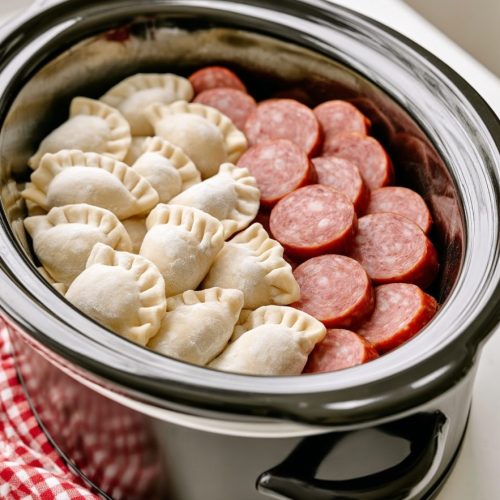 Slow Cooker Pierogi and Sausage Casserole 6 Slow Cooker Pierogi and Sausage Casserole