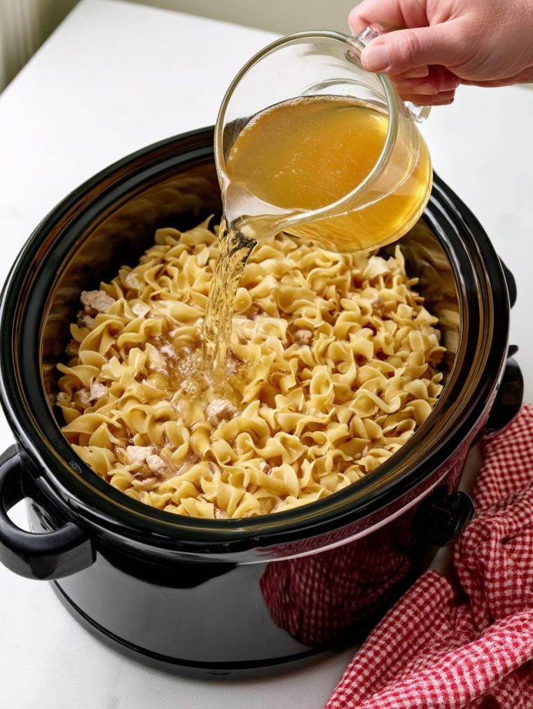 Slow Cooker Amish Buttered Noodles