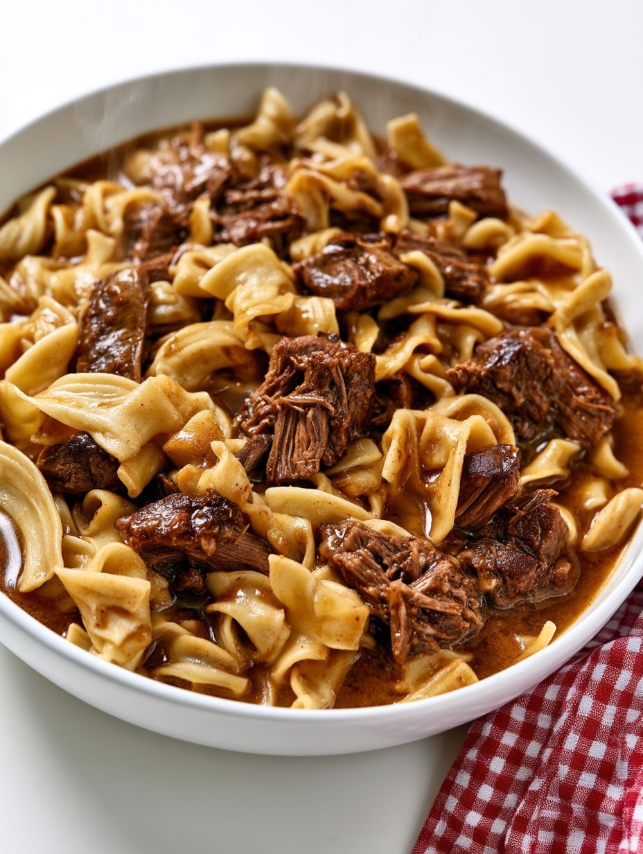 Slow Cooker 4-Ingredient Beef and Noodles 5 Slow Cooker 4-Ingredient Beef and Noodles