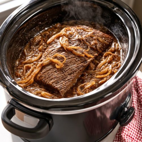 Slow Cooker 4-Ingredient Onion Beef Brisket 6 Slow Cooker 4-Ingredient Onion Beef Brisket