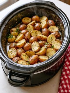 Slow Cooker Glazed Herb Baby Potatoes