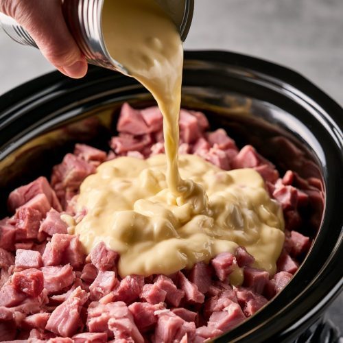 Slow Cooker 5-Ingredient Amish Cream of Chicken Ham Pasta 6 Slow Cooker 5-Ingredient Amish Cream of Chicken Ham Pasta