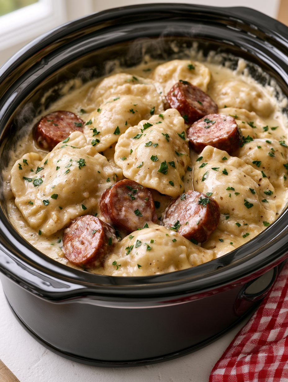 Slow Cooker Pierogi and Sausage Casserole 5 Slow Cooker Pierogi and Sausage Casserole