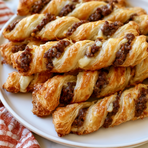 Oven Baked 4-Ingredient Beef Puff Pastry Twists 6 Oven Baked 4-Ingredient Beef Puff Pastry Twists