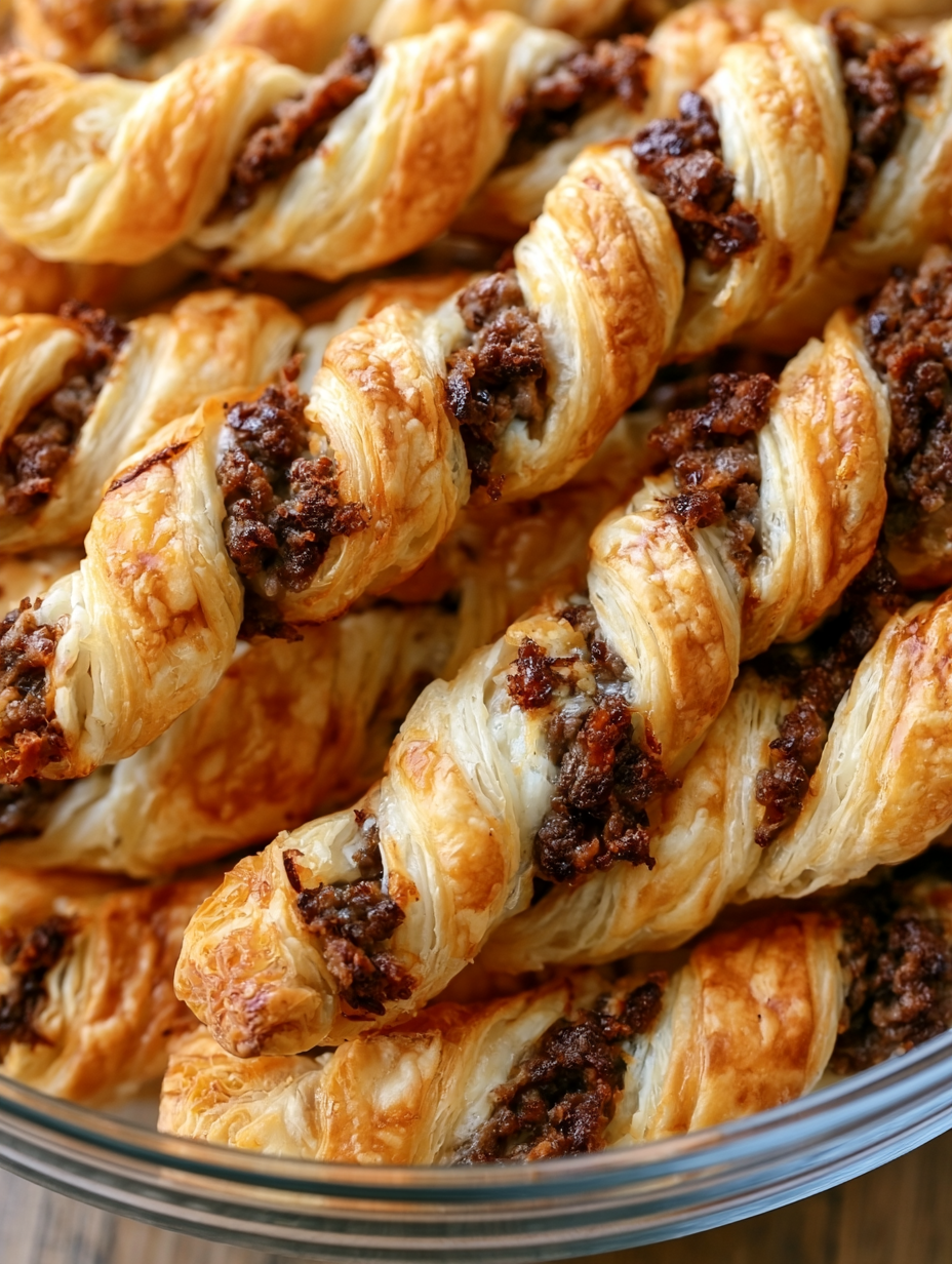Oven Baked 4-Ingredient Beef Puff Pastry Twists 5 Oven Baked 4-Ingredient Beef Puff Pastry Twists