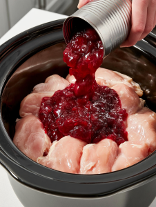 Slow Cooker 3-Ingredient Cranberry Chicken