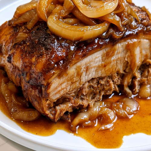 Slow Cooker 4-Ingredient Amish Onion Gravy Pork Roast 6 Slow Cooker 4-Ingredient Amish Onion Gravy Pork Roast