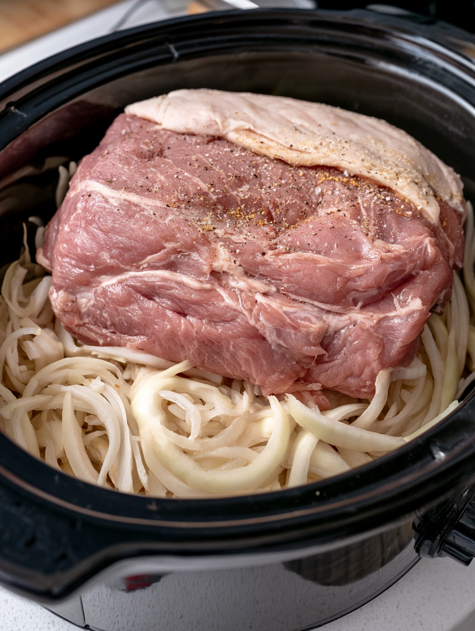 Slow Cooker 4-Ingredient Amish Onion Gravy Pork Roast 5 Slow Cooker 4-Ingredient Amish Onion Gravy Pork Roast