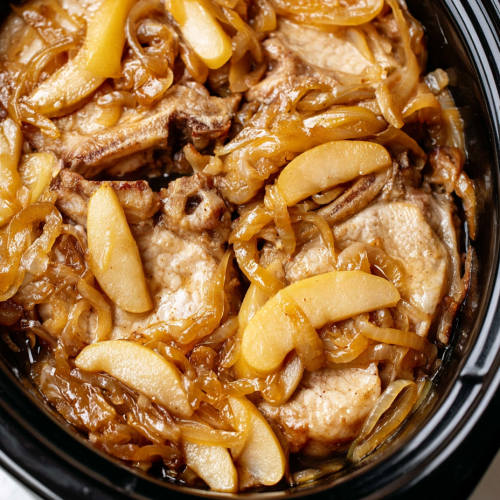 Slow Cooker 4-Ingredient Apple Onion Pork 6 Slow Cooker 4-Ingredient Apple Onion Pork
