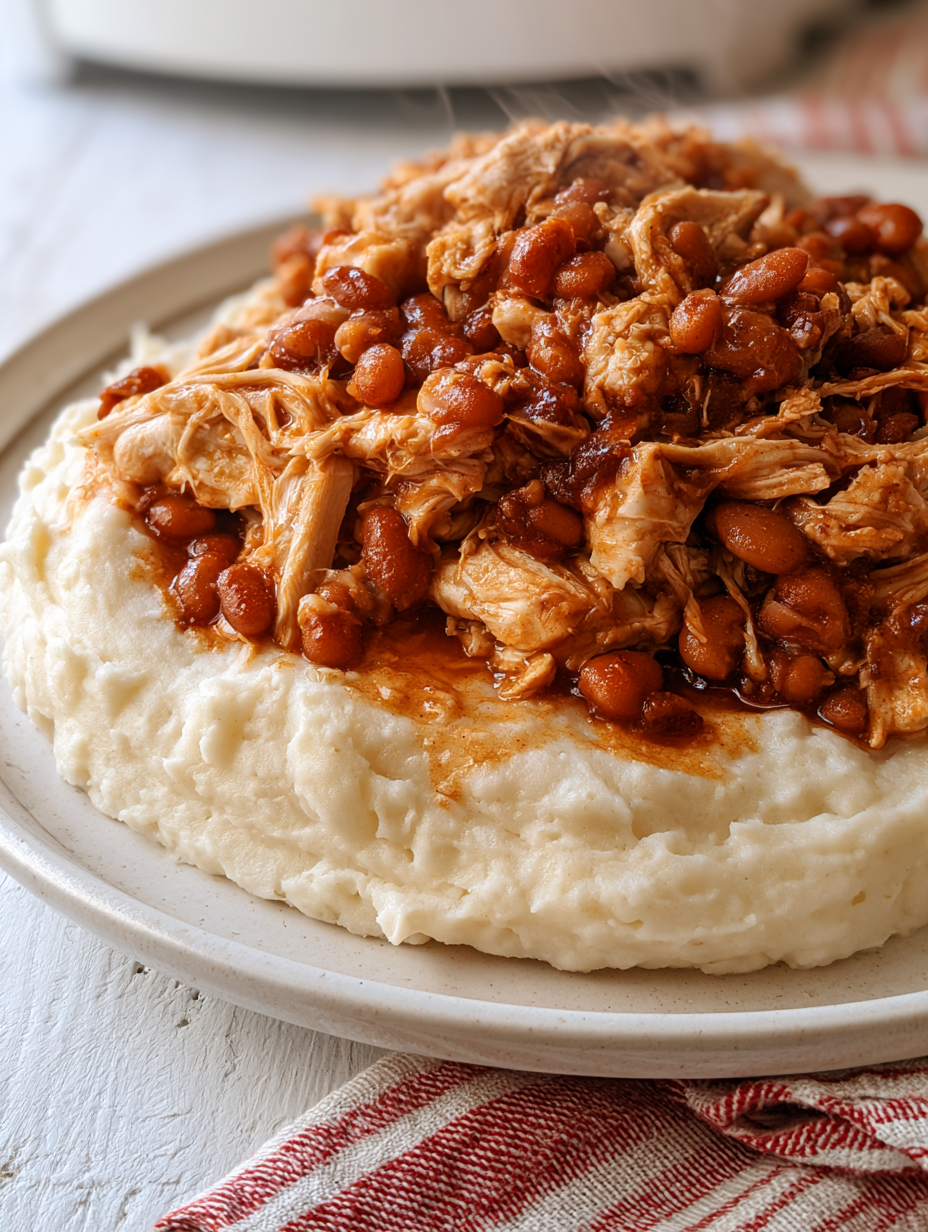 Slow Cooker 4-Ingredient Chicken and Baked Beans 5 Slow Cooker 4-Ingredient Chicken and Baked Beans