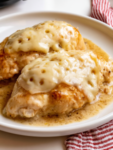 Slow Cooker 5-Ingredient Swiss Cheese Chicken