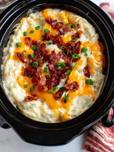 Slow Cooker Loaded Potato Bake