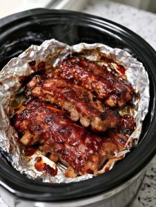 Slow Cooker 3-Ingredient BBQ Pork Ribs