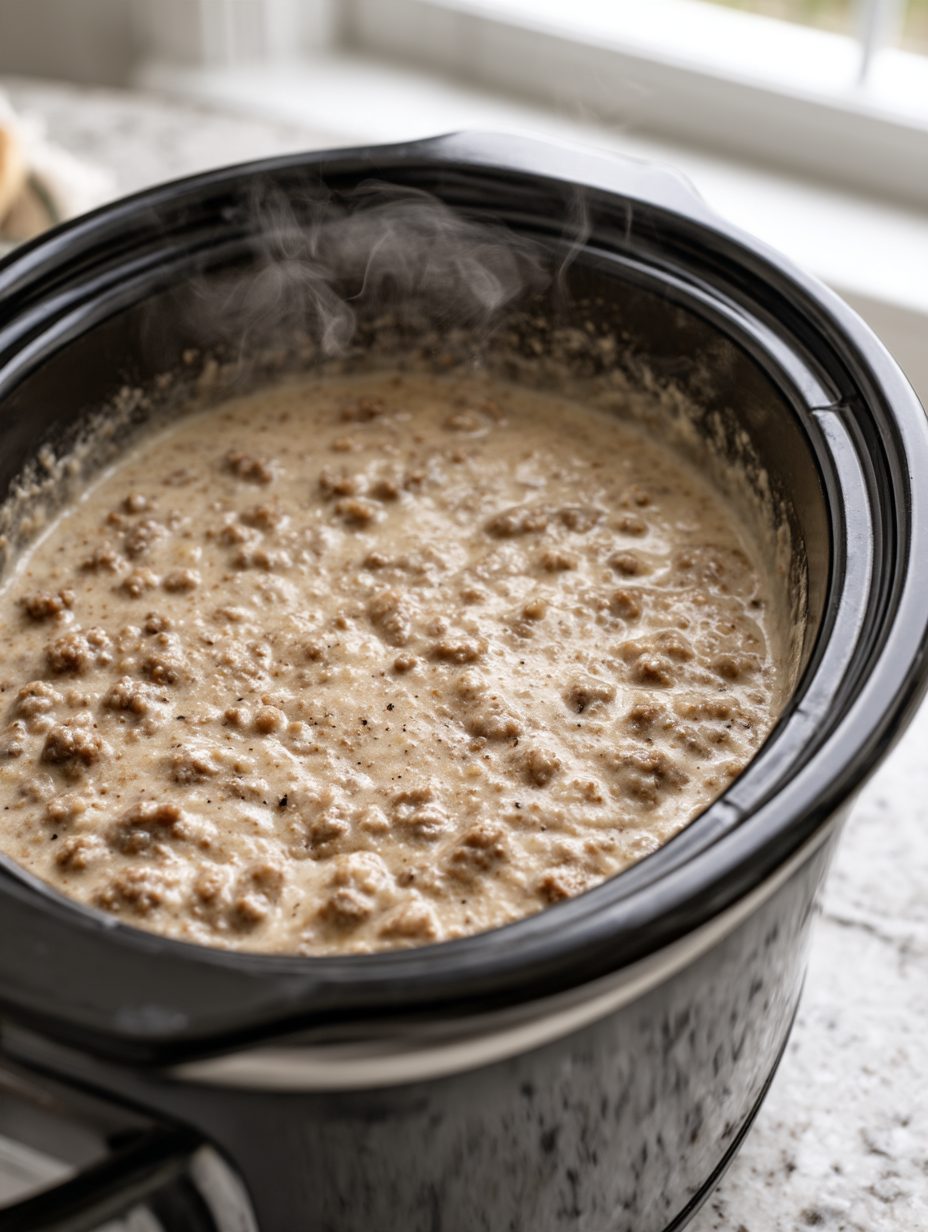 Slow Cooker 4-Ingredient Hamburger Gravy