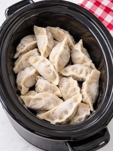 3-Ingredient Slow Cooker Kielbasa and Pierogies