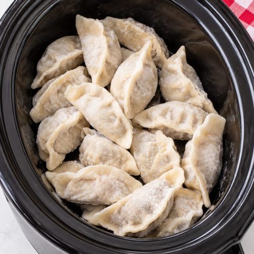 3-Ingredient Slow Cooker Kielbasa and Pierogies