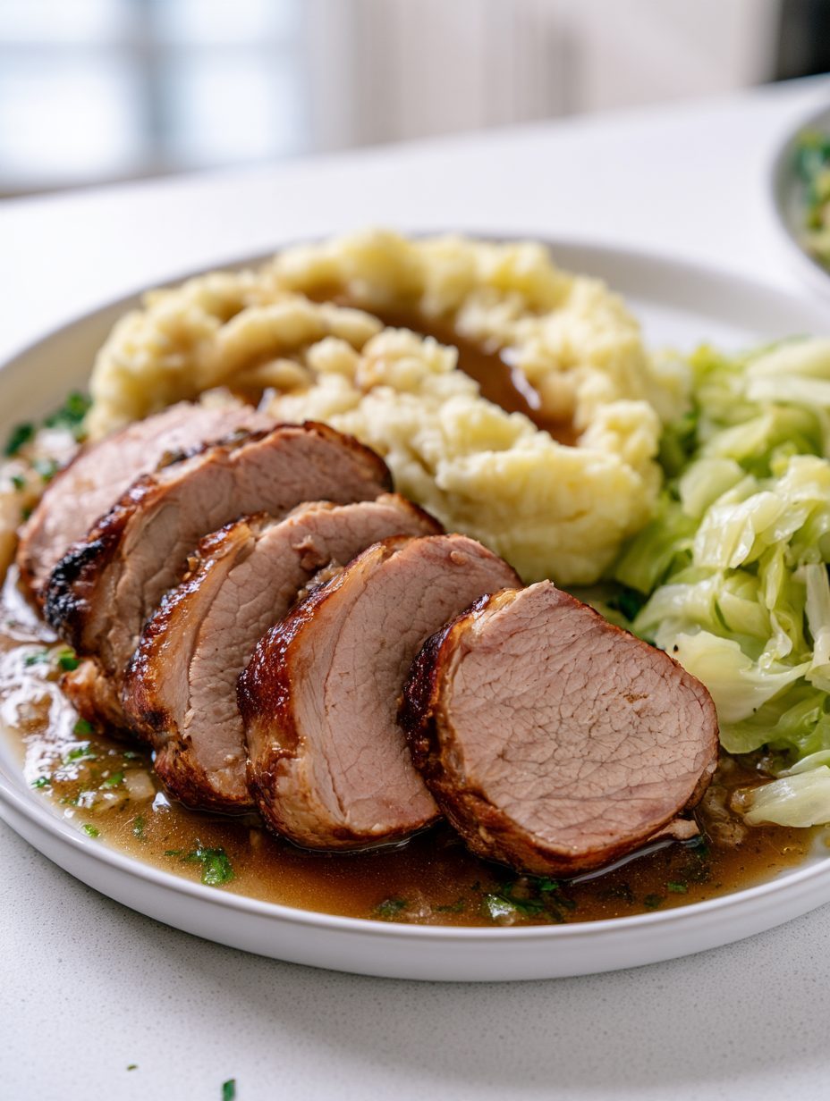 Slow Cooker 3-Ingredient Golden Ale Pork Tenderloin