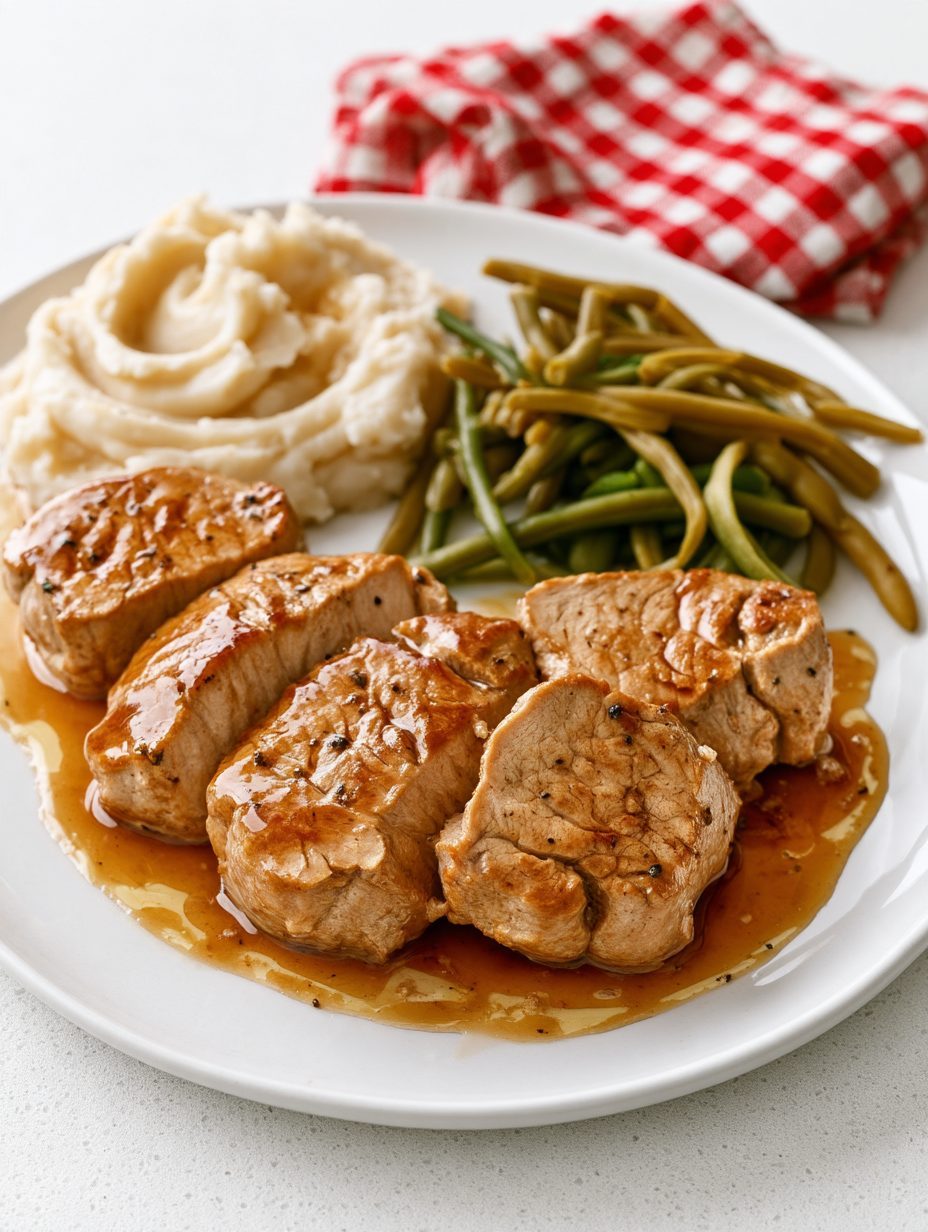 5-Ingredient Slow Cooker Late Summer Pork Tenderloin Medallions