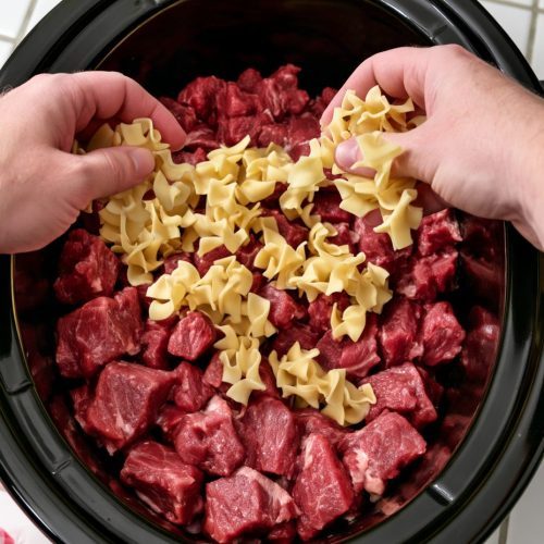 Slow Cooker Amish Egg Noodle Beef