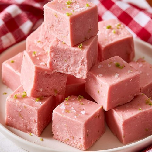 Slow Cooker 4-Ingredient Strawberry Margarita Fudge