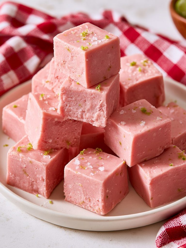 Slow Cooker 4-Ingredient Strawberry Margarita Fudge