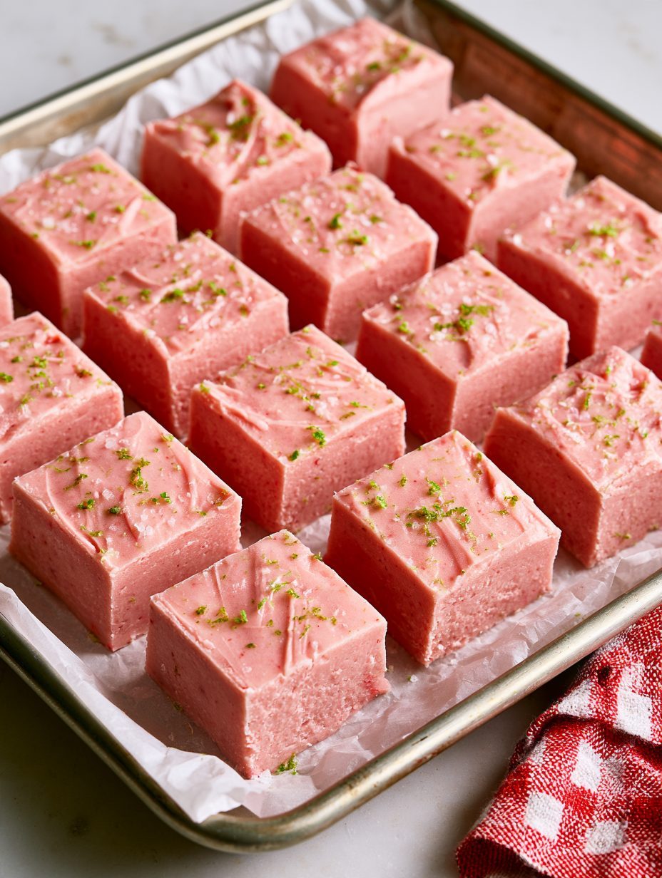 Slow Cooker 4-Ingredient Strawberry Margarita Fudge