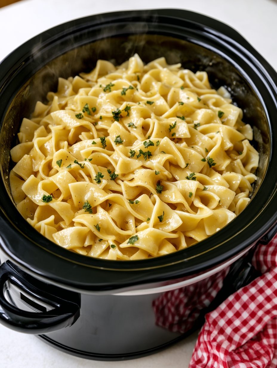 Slow Cooker Amish Buttered Noodles 5 Slow Cooker Amish Buttered Noodles