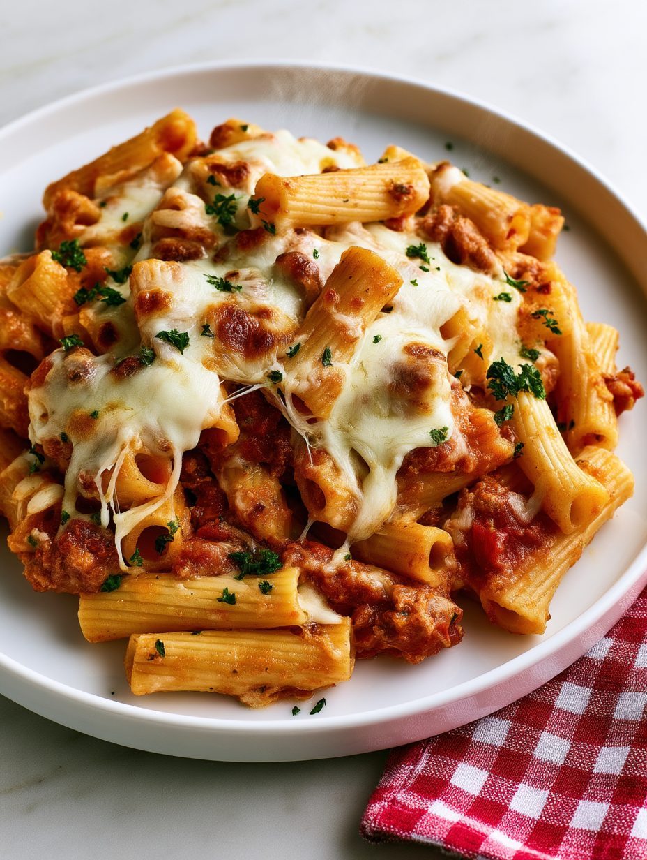 4-Ingredient Slow Cooker Baked Mostaccioli 5 4-Ingredient Slow Cooker Baked Mostaccioli