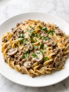 Baked Beef Stroganoff Casserole