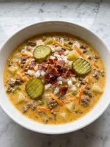 Classic Cheeseburger Soup