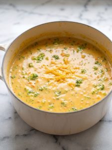 Cheesy Broccoli Soup with Velveeta