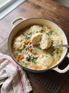 Chicken and Dumplings with Biscuits