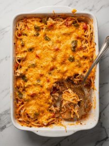 Cheesy Chicken Rotel Casserole