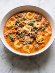 Crockpot Tortellini Soup with Sausage