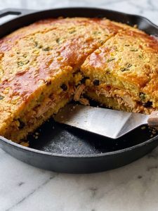 Chicken Enchilada Cornbread Casserole