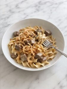 French Onion Beef and Noodles